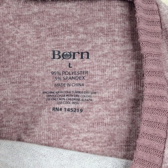 Born Top Womens Size Large Mauve Pink Long Sleeve Knit Lightweight Sweater - Picture 9 of 9